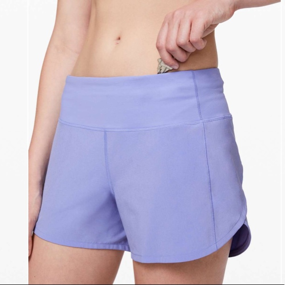 Hydrangea Blue Lululemon Speed Up Short 4” in Sz 4